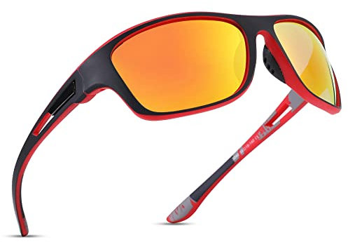 COASION Polarisiert Sportbrille Sonnenbrille Fahrradbrille Herren Damen Schnelle Brille für Ski Angeln mit Uv400 Schutz