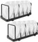 2 Tellerhalter, Topfdeckelhalter Vertikales Tellerständer Abtropfgestell Geschirr Deckelhalter Abtropfständer Tablett Schneidebrett Backgeschirr Halter Schwarz Schrank-Geschirrregal Küchen Organizer