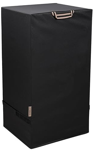 KINGLY Electric Smoker Cover for Masterbuilt 30 Inch Electric Smokers Waterproof Rip-Proof Upgraded Material Smoker Grill Cover UV & Fade Resistant Square Vertical Smoker Cover,Durable and Convenient