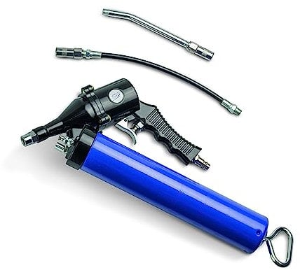 FIAC Pistolet à Graisse 5071, Pistolet avec Tuyaux De Lubrification Rigide et Flexible Inclus, Capacité Cylindre 400 ml, Couleur Bleu et Noir