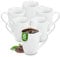 KONZEPT Lot de 6 tasses à café en porcelaine, 300 ml, à peindre, avec anse, blanches