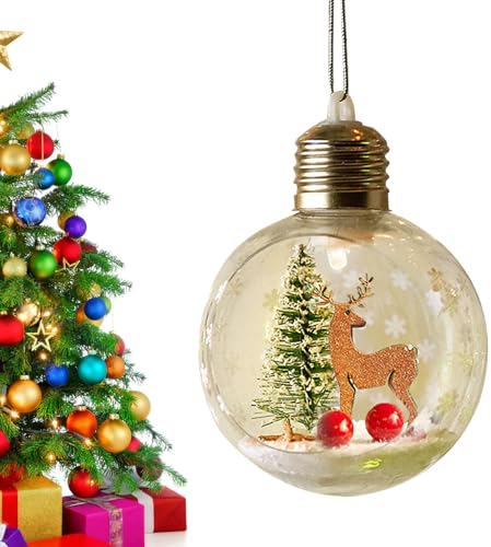 Eastuy Weihnachtsbaum-Kugel- | LED-Anhänger-Ornament