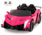 DREAMADE Elektroauto für Kinder, 12V Lamborghini Kinder Auto mit hydraulischer Tür, Elektroauto mit Fernbedienung & Musik & MP3 & LED-Licht, Elektrofahrzeuge für Kinder ab 3 Jahre (Rosa)