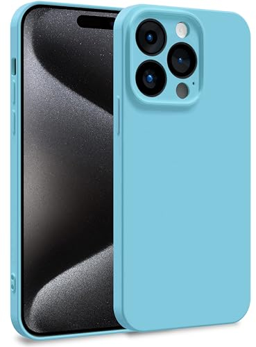 MyGadget Cover per iPhone 15 Pro - Custodia in Silicone Morbido a Doppio Strato – Case con Protezione Fotocamera & Fodera Interna Antigraffio - Turchese