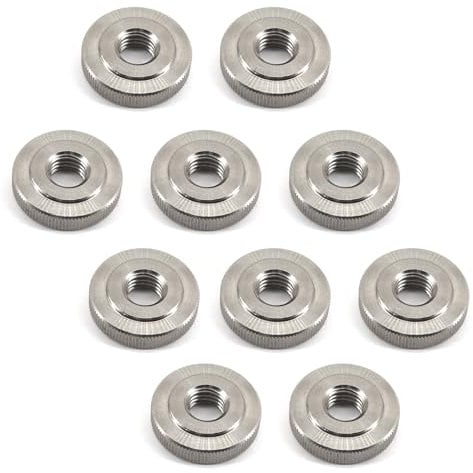 (10 Pieces) M8 Round Knurled Thumb Nut 304 Stainless Steel Metric Thread Nuts Hand Screw Knobs Lock Adjusting Nuts Fasteners for 3D Printer Parts