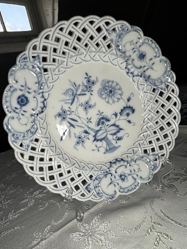 Generic Vintage, alte perforierte Teller, Meißen Teichert 1882-1939, 21cm, Teichertdelikli21