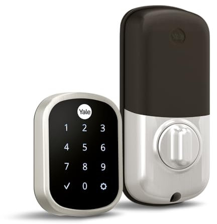 Yale Security Keyless Entry Touchscreen Riegel – Entriegelung mit Ihrem Zugangscode – keine App oder Konnektivität – Satin-Nickel