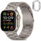 HITZEE Kompatibel with Apple Watch Ultra Armband 49mm, Edelstahl Metall Ersatzband Armbänder Band Kompatibel für Ultra 2 Ultra, 49mm Titan