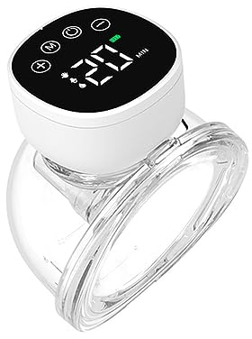 Kavolet Milchpumpe Elektrische Tragbar mit 3 Modi 9 Stufen, Freihändige Milchpump mit LED-Anzeige, leise unsichtbare Milchpumpe, Hände Frei Milchpump mit 180 ml Milchauffangbehälter