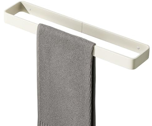 SAYAYO Handtuchhalter Ohne Bohren 40CM Handtuchstange Ohne Bohren Selbstklebend Handtuchhalter Weiß Wandmontage Aluminium Badetuchhalter für Badezimmer und Küche