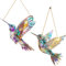 YOUYIKE SonnenfäNger Fensterdeko Gartendeko, 2pc Farbe HäNgend Acryl Kolibri SonnenfäNger Prisma Kolibri Fensterdeko HäNgend Modern Kreative Wohnaccessoires