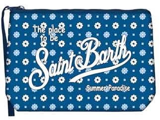 Saint Barth Marsupio blu con stampa floreale di MC2
