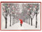 Graphique Weihnachtskarten mit Weihnachtsmann-Spielen im Schnee, 15 Stück Karten mit Umschlägen, Weihnachtsgrüße – Glitzer-Akzente – Box – 12,1 x 16,8 cm