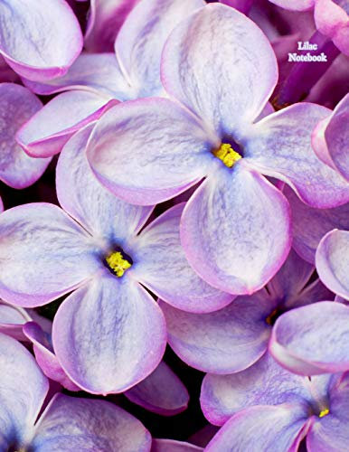 Lilac Notebook: Wide-Ruled, Notebook, 110 Pages, Full Size (8.5 x 11 inches), Large, Glossy Cover, Design on Front and Back