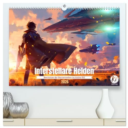 Interstellare Helden (hochwertiger Premium Wandkalender 2026 DIN A2 quer), Kunstdruck in Hochglanz: Es gibt noch Kämpfer für die Gerechtigkeit zwischen den Sternen (CALVENDO Wissenschaft)