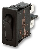 Marquardt Tafelmontage Wippschalter, 1-poliger Ein/Ausschalter Ein-Neutral-Aus, 6 A 6.8mm x 19.2mm, IP 40-1901.1102