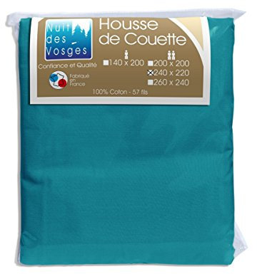 Nuit des Vosges Cotoval Housse de Couette Coton Canard 220 x 240 cm