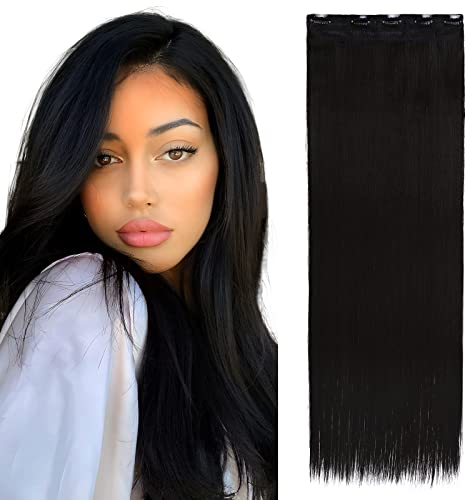 Elailite Haarverlängerung, Clips, Monoband-Verlängerung mit Clips, ein Stück, 58 cm - 76 cm