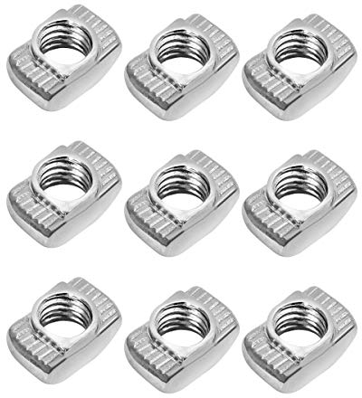 OUNONA 100 Stücke T-Mutter Hammermutter Slim T-Nut M5 Gewinde (M5x10x6)