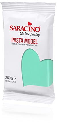 Saracino Fondant Model Türkis Zum Modellieren 250 g Glutenfrei Made In Italy