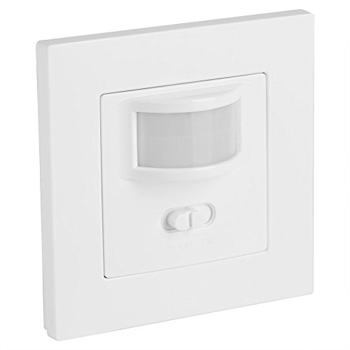 Eboxer Interruptor de Sensor de Movimiento IR, Interruptor de Control Infrarrojo para la Luz del Techo de la Pared, Conmutador Manual ON/Off/PIR Detector de Movimiento 140° 8M