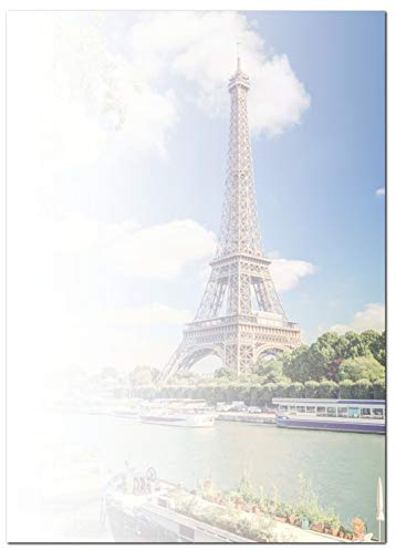 Motivpapier Briefpapier (Eiffelturm-5177, DIN A4, 100 Blatt) Aussichtsturm am Seine Ufer, Paris in Frankreich