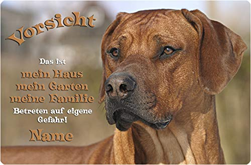 Nanyuk Rhodesian Ridgeback - A4 Alu Warnschild Hundeschild Schild Türschild - RRB 44 T1 P