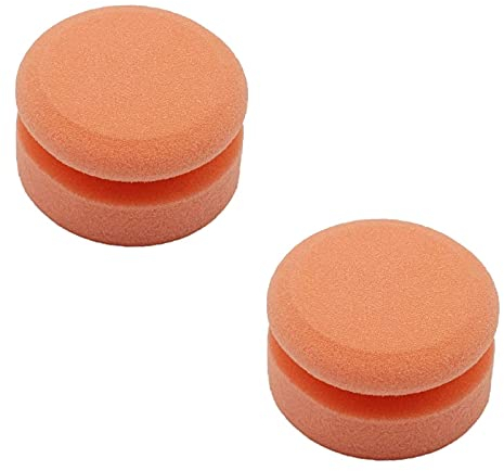 SCHAUMEX® - Esponja de Pulido a Mano Profesional para el Coche - con Zona de Agarre - para Usar con selladores, Ceras y abrillantadores - Se Puede Limpiar fácilmente Pack de 2