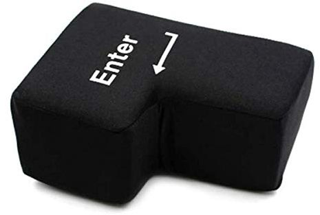 ROSETOR 1 x Enter-Tasten-Kissen, große USB-Eingabetaste, Stressabbau-Werkzeug, unzerbrechliches Entspannungs-Kissen, für Büro, Schreibtisch, Nickerchen