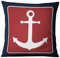 Schwar Textilien Kissenhülle Kissenbezug Maritim 45x45 cm Dekokissen Nautic Anker Schiff Bedruckt Muster 16-YF003-8