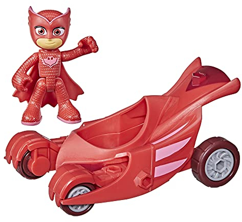 PJ Masks Eulengleiter Vorschulspielzeug, Eulettes Fahrzeug mit Eulette Action-Figur für Kinder ab 3 Jahren, recycelbare Verpackung,