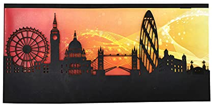 KOCHDIALOG SkylineCard - als Weihnachtskarte - Neujahrskarte - Geschäftskarte - Glückwunschkarte - Geburtstagskarte - Städtekarte (London)