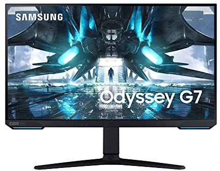 Samsung Odyssey G7 S28AG702NU Gaming Monitor, Flat, 3840x2160 (UHD 4K), HDR, IPS, 144Hz, 1ms, FreeSync Pro, G-Sync, HDMI, USB, Display Port, Ingresso Audio, HAS, Pivot, PIP, Flicker Free, 28