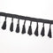 10m Vintage Fransenborte Fransen Spitzenbesatz Bänder, Spitze Borte, Borte Spitzenband, Spitzenrand Fransenband, Bestickte Borte(schwarz)