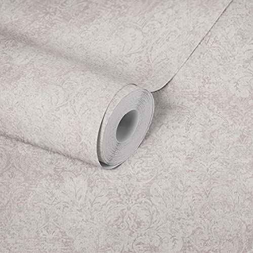 A.S. Création Livingwalls Barocktapete Mata Hari Tapete mit Ornamenten in Vintage Optik Vliestapete creme rosa mit Glitzereffekt fein strukturiert 380933