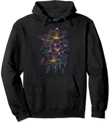 Tolles Blumen-Design mit verschiedenen Lilien. Pullover Hoodie