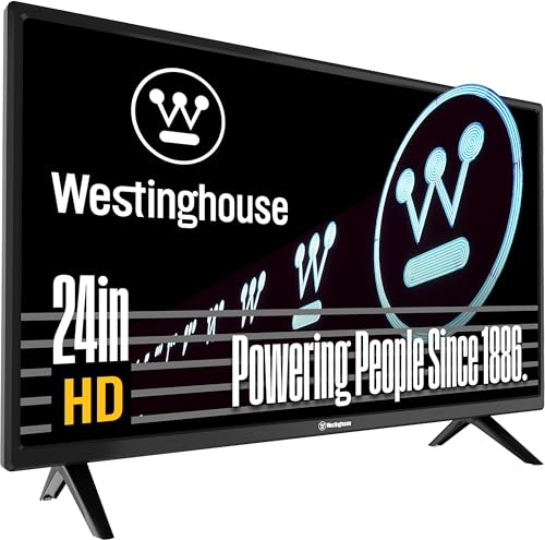 Westinghouse 24 Inch TV, HD LED Small Flat Screen Non-Smart Television, Works with Fire Stick, Roku, Apple TV, TiVo, Xumo, and Streaming Devices