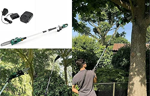 HSS Cordless Telescopic Chain Saw Eckman Freedom Lite 20v Lithium Garden Power Tool Including Battery and Charger