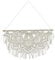 Relaxdays Makramee Wandbehang, handgefertigt, Boho Style, Wanddeko, H x B: 65 x 60,5 cm, Baumwolle & Holz, creme
