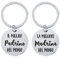 2PCS Porte-clés pour Parrain et Marraine en Italien + 2PCS Enveloppes + 2PCS Carte de Vœux Parrain Marraine Demande Annonce Naissance Cadeau Surprise