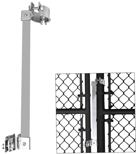 GearHill Automatic Gate Closer with Heavy Duty Steel Bar, Self Closing Gate Hinges Ideal for Metal Gate in The Outdoors Like in The Backyard, Dog Pool Fence (Silver)
