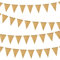 Wimpelkette Stoff, 11M 48 Stück Wimpelkette Jute Wiederverwendbar Wimpelkette Outdoor für Girlande Hochzeits Dekoration Kinderzimmer Garten Geburtstags Party Deko