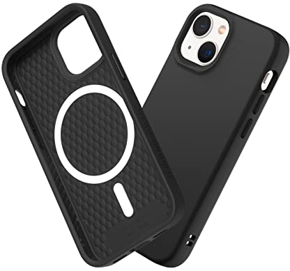 RHINOSHIELD SolidSuit Case Compatible with Magsafe for [iPhone 13 mini] | Shock Absorbent Slim Design Protective Cover with Premium Matte Finish 3.5M / 11ft Drop Protection - Classic Black