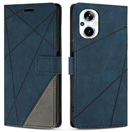 SONWO Cover per Oppo Reno 8 Lite 5G / Reno 7 Lite 5G / Oppo Reno 8Z 5G Custodia, Flip Caso in PU Pelle Case Cover Premium Portafoglio Custodia per Reno 8 Lite 5G / Reno 7 Lite 5G / Reno 8Z 5G, Blu