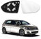 Geeignet für Golf 7 Spiegelglas, Spiegelglas Ersatz, Außenspiegel Glas Asphärisch, Umkehrlinse Rückfahrglas Spiegel, mit Trägerplatte (Rechts)