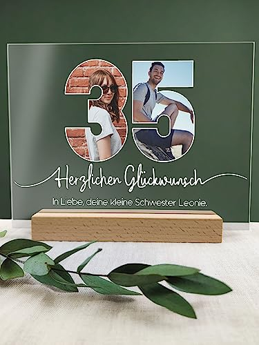 35 Geburtstag - Foto Acryl Tafel - 35 Geburtstag Dekoration, Geschenkideen zum 35 Geburtstag, 35 Geburtstag Frauen, 35 Geburtstag Männer, 35 Geburtstag Geschenk, 35. Geburtstag, 35 Geburtstag Deko