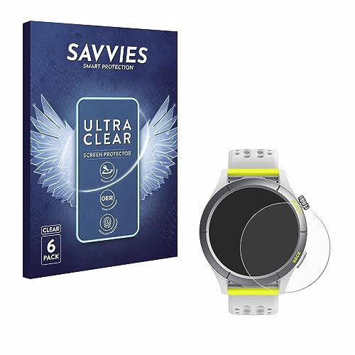 savvies Protector Pantalla para Huami Amazfit Cheetah (6 Unidades) Película Ultra Transparente