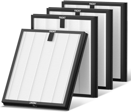 HY4866 Ersatzfilter für MORENTO/WESTHEY HY4866 Luftreiniger, 4 Stück | Kompatibel mit MORENTO/WESTHEY HY4866 & YIOU M1 Luftreiniger, 3-in-1 Aktivkohlefilter, verbesserte Version