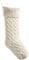 meioro 46cm Große Weihnachtsstrumpf, Kabel Gestrickt Nikolausstrumpf für Kinder, Klassische Weihnachtsstrümpfe Kamin Hängende Strümpfe für Familie Urlaub Party Dekorationen (White, 46cm)