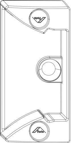 ROTO NX Loqueteau de cadre Euro Pliage 30 mm Air de feuillure 12 mm 13 V avec tenon argenté